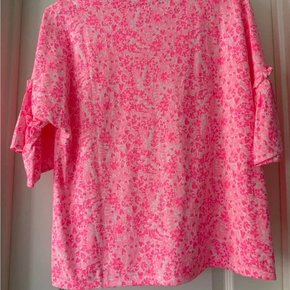 *NWT* Lilly Pulitzer Ziva Pink Floral Top - Picture 2 of 3